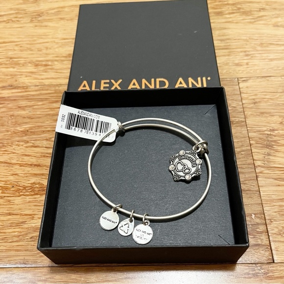 Alex and Ani Jewelry - Brand NWT! Alex and Ani Silver Charm Bracelet "Because I love you daughter III"